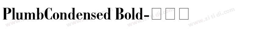 PlumbCondensed Bold字体转换
